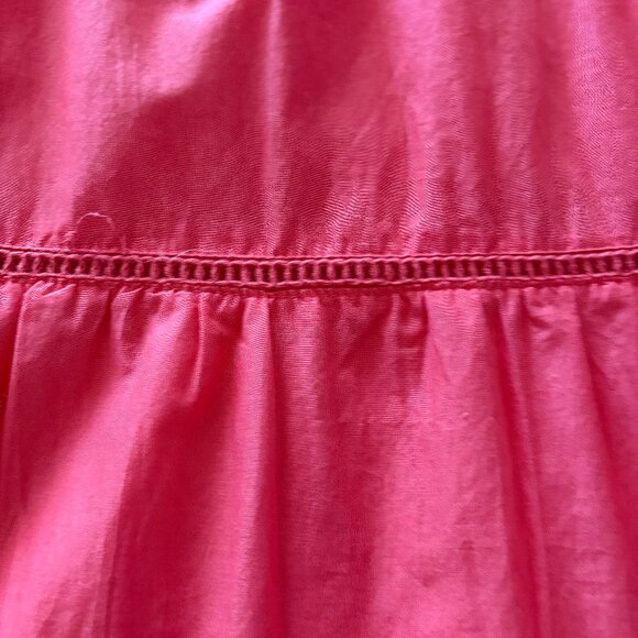 ITALIAN Cotton Women's Summer Boho Skirt Elastic Waist Pleated A Line Flowy Sz M - Picture 3 of 4